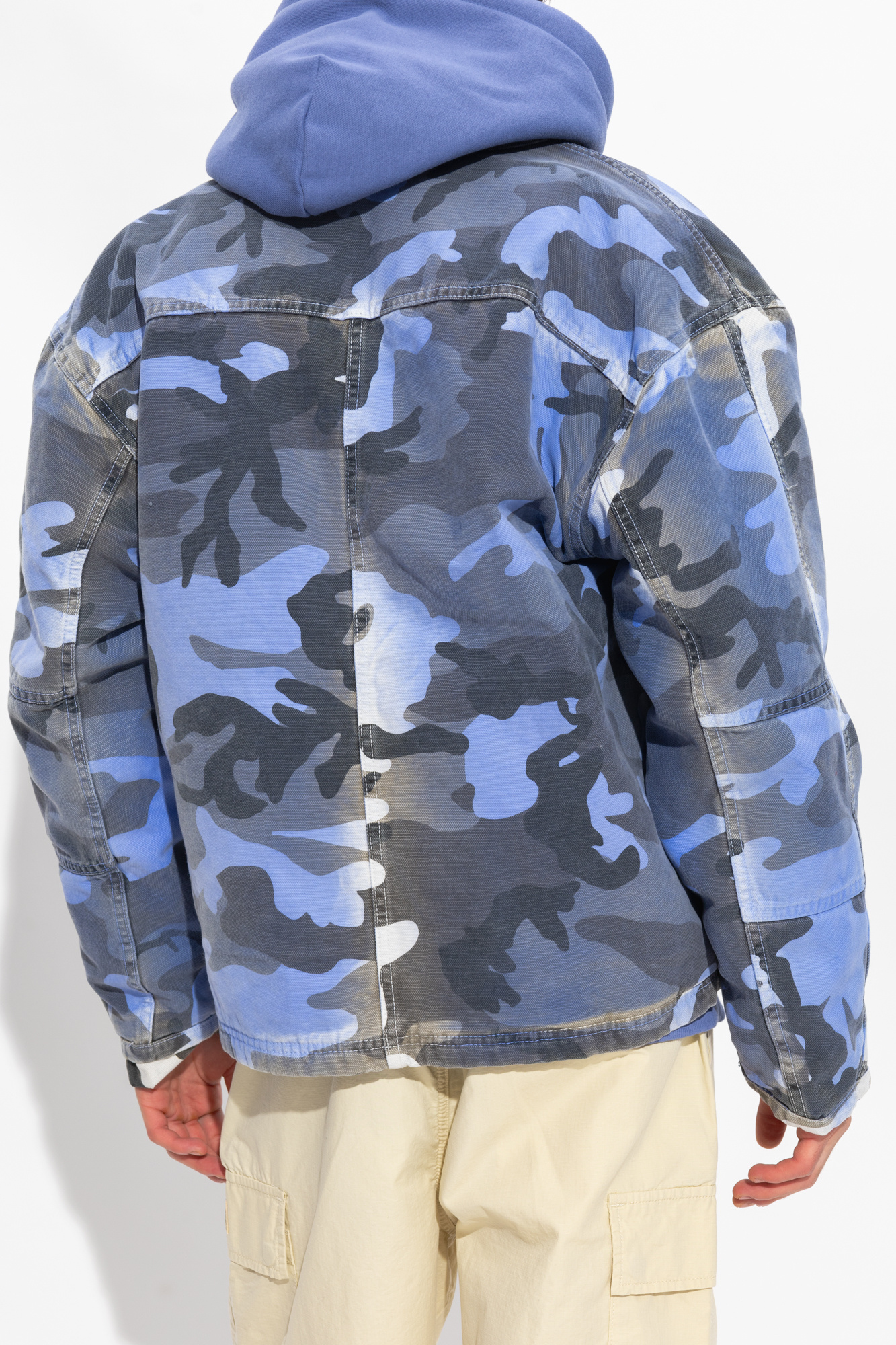 Blue and 2024 white camo jacket